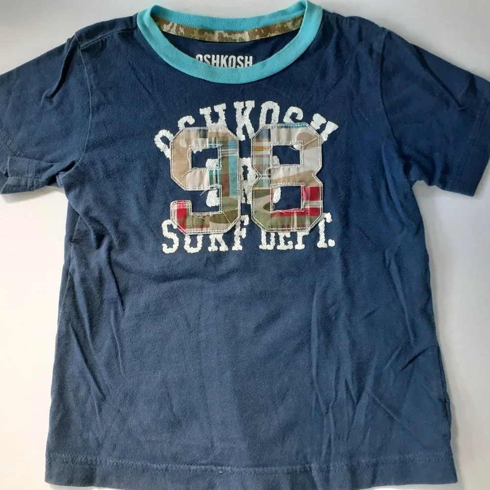 Oshkosh Boys T-Shirt Navy Surf Short Sleeve 4T
